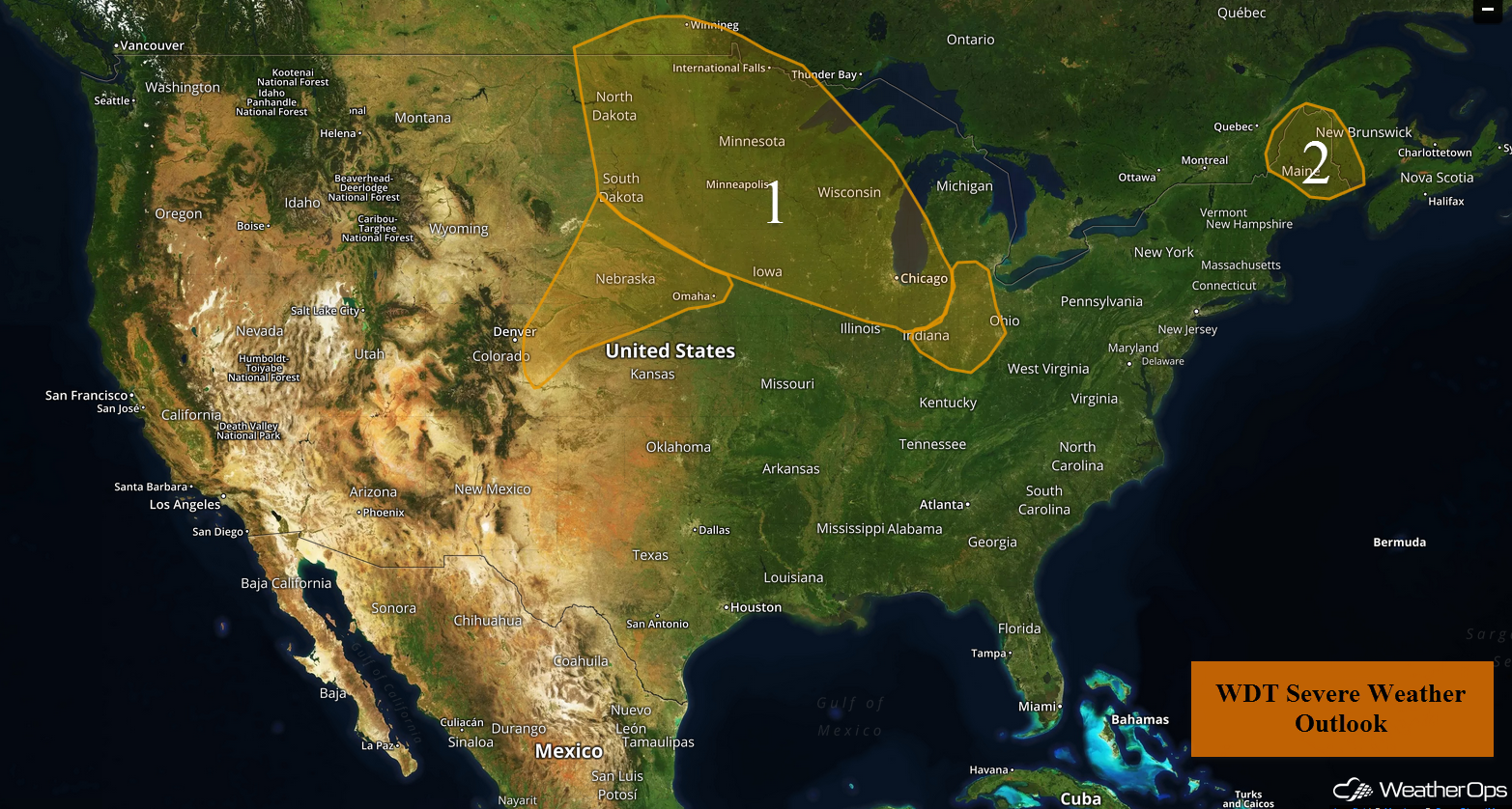 National Weather Summary for Friday, July 21, 2017