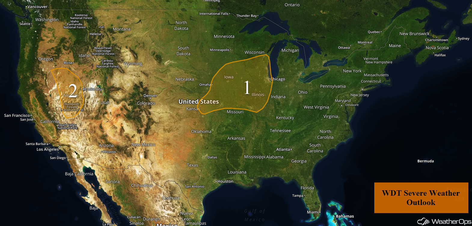 National Weather Summary for Wednesday, July 26, 2017