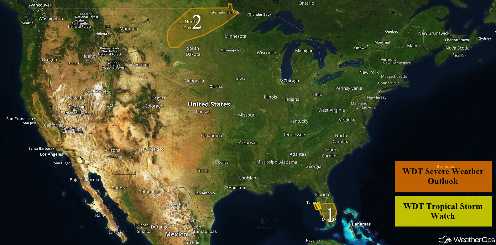 National Weather Summary for Monday, July 31, 2017