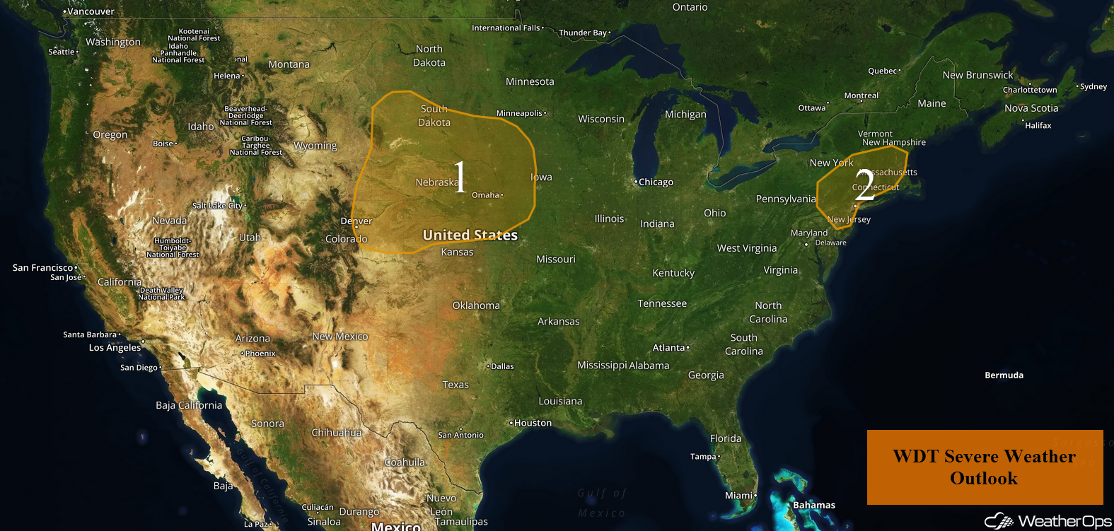 National Weather Summary for Wednesday, August 2, 2017