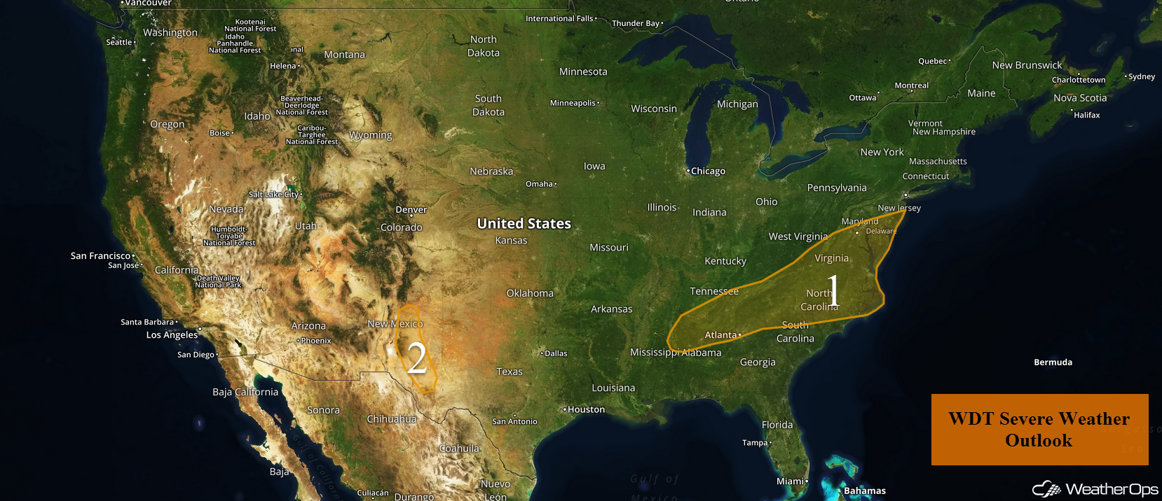 National Weather Summary for Monday, August 7, 2017