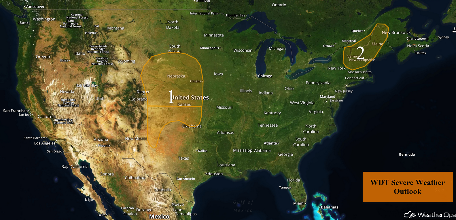 National Weather Summary for Tuesday, August 15, 2017