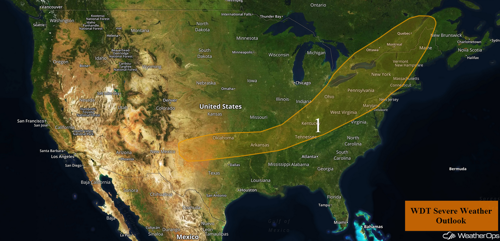 National Weather Summary for Tuesday, August 22, 2017