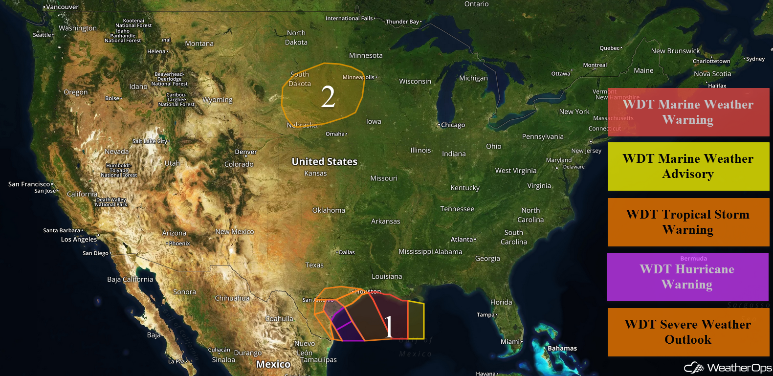 National Weather Summary for Friday, August 25, 2017