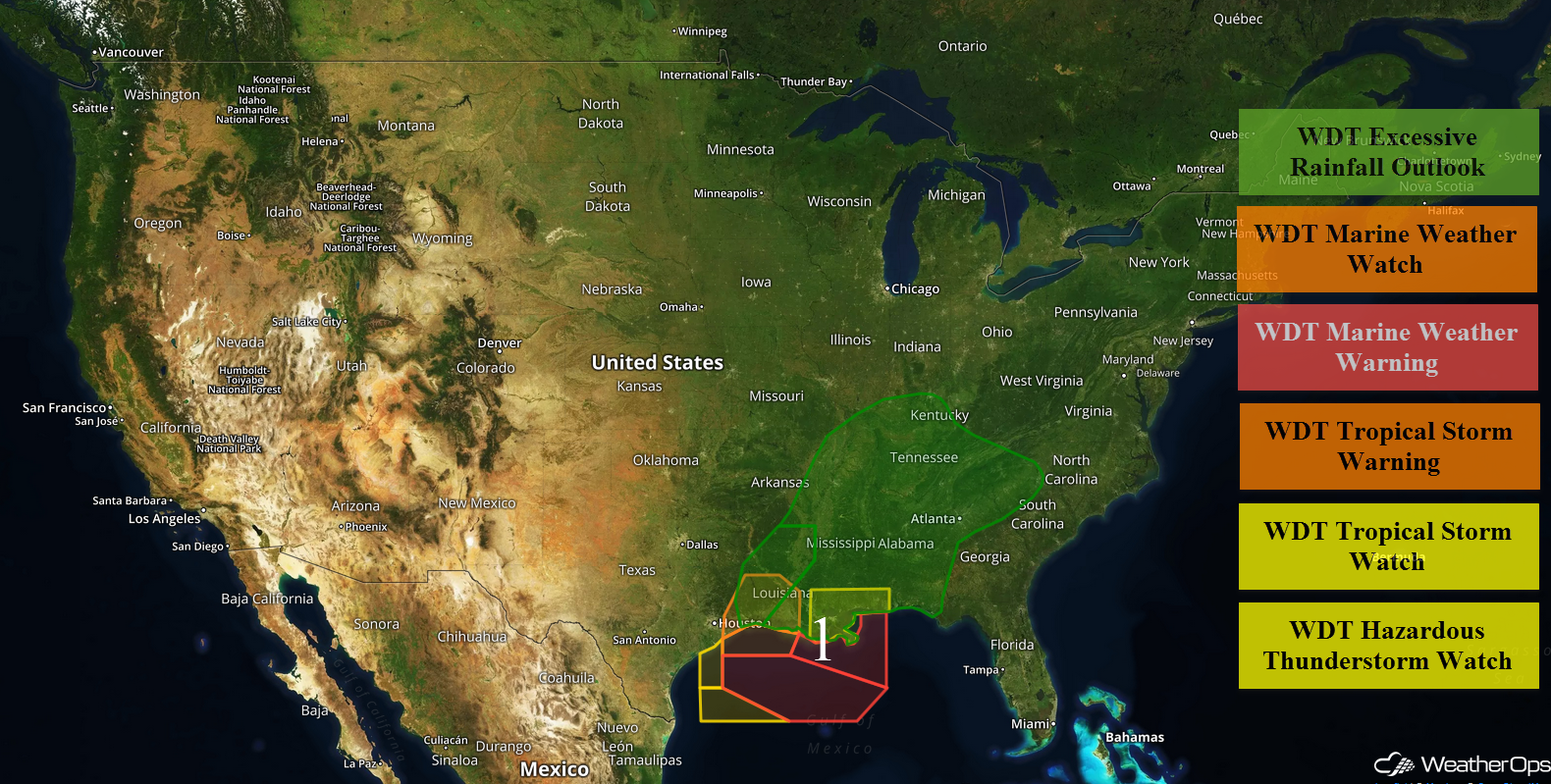 National Weather Summary for Wednesday, August 30, 2017