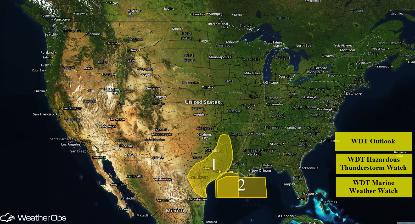 National Weather Summary for Monday, April 18, 2016