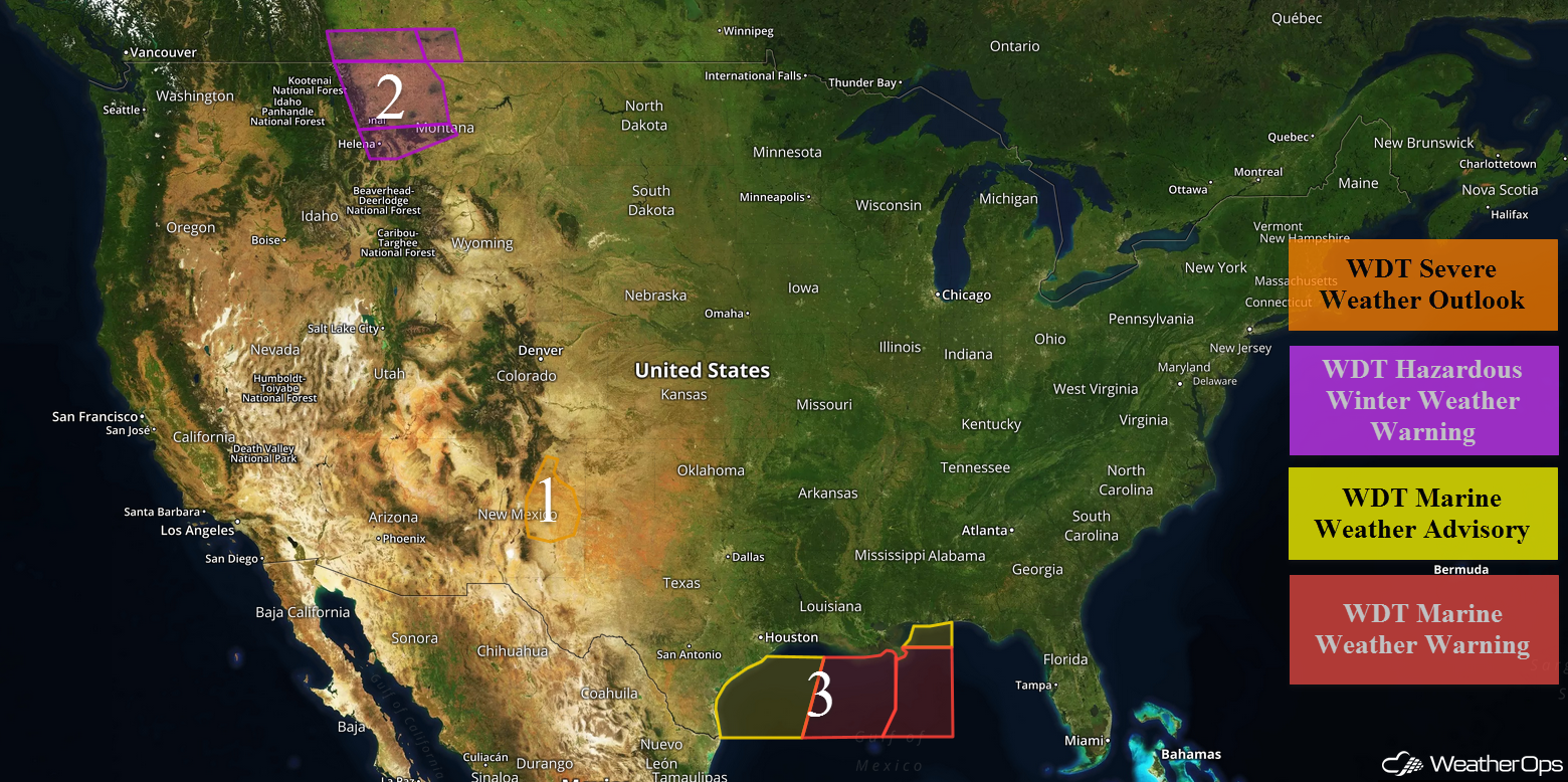 National Weather Summary for Tuesday, October 3, 2017