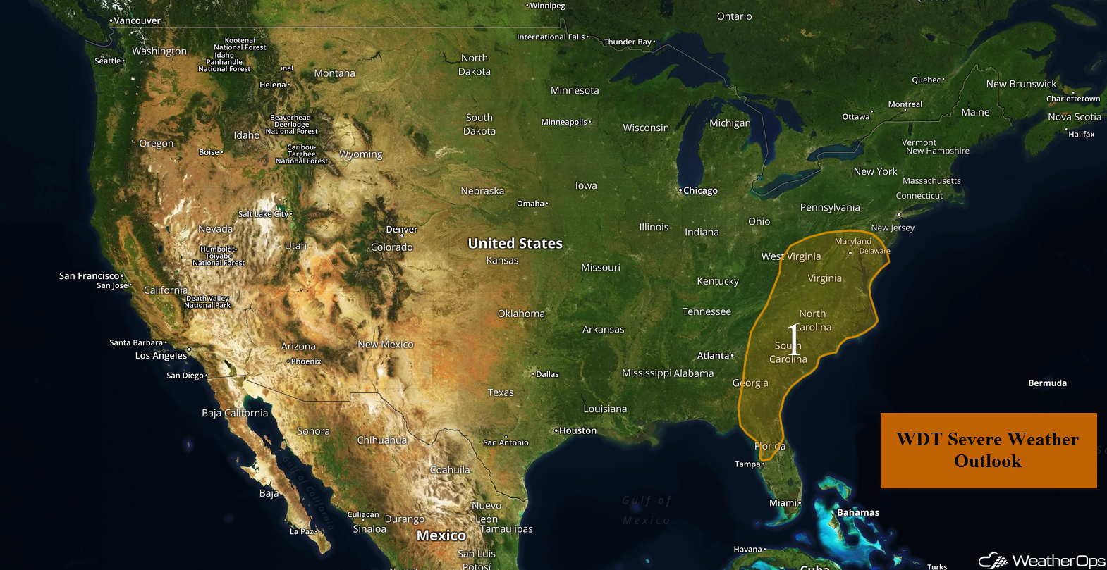 National Weather Summary for Monday, October 23, 2017