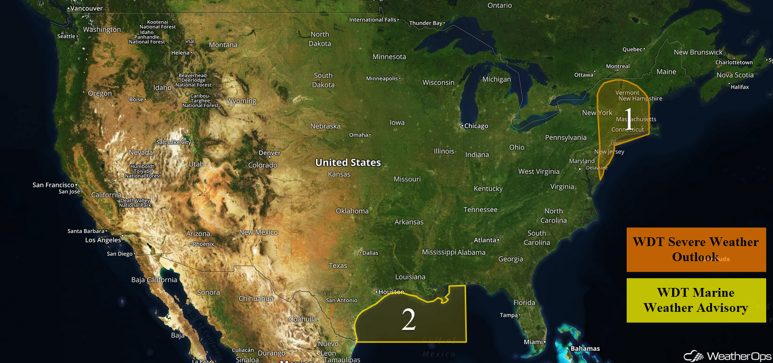 National Weather Summary for Tuesday, October 24, 2017