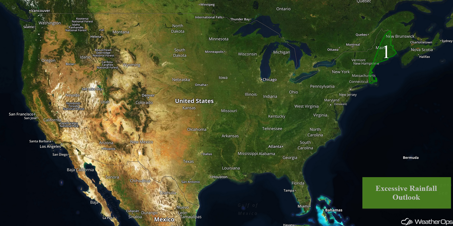 National Weather Summary for Wednesday, October 25, 2017