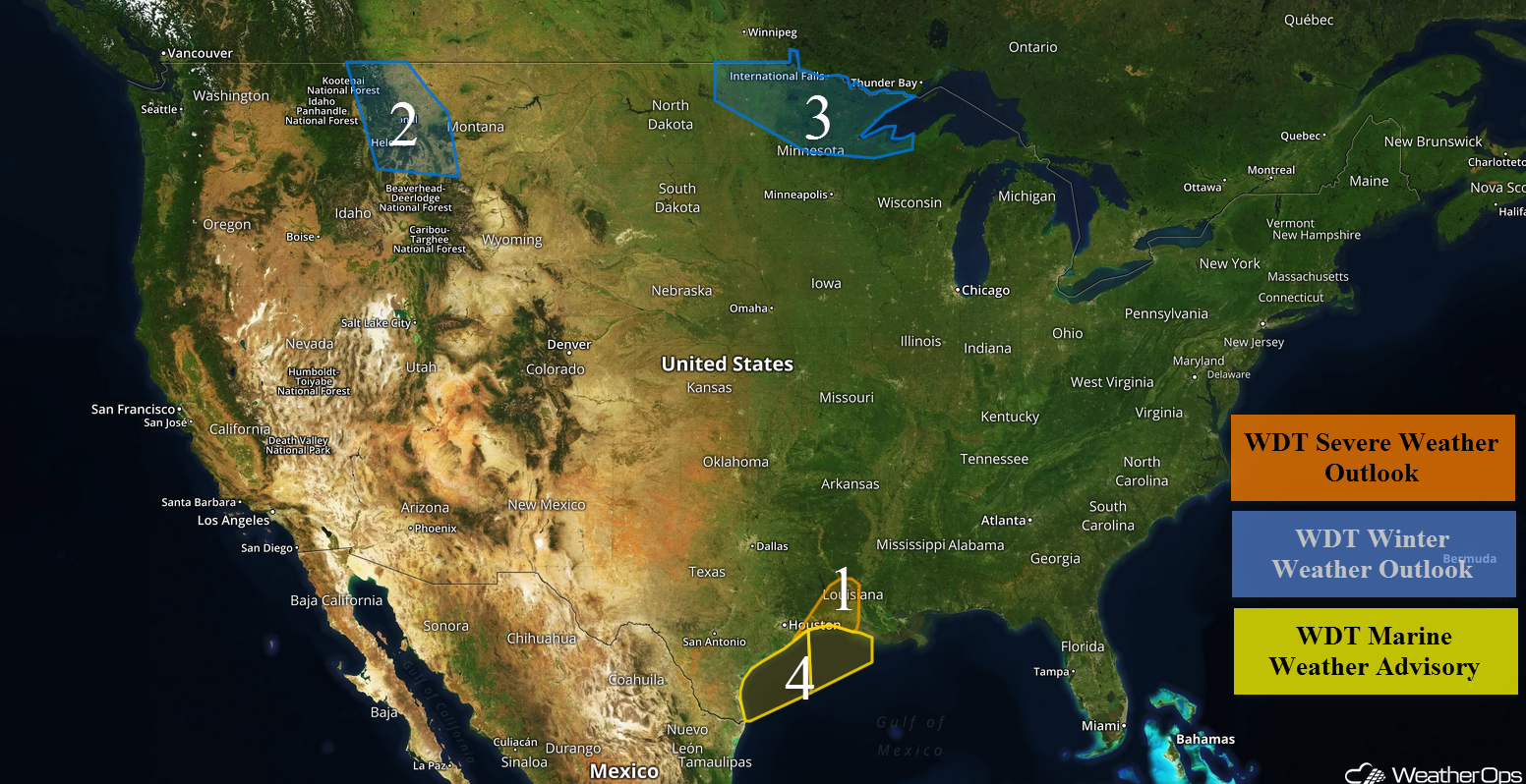 National Weather Summary for Wednesday, November 1, 2017