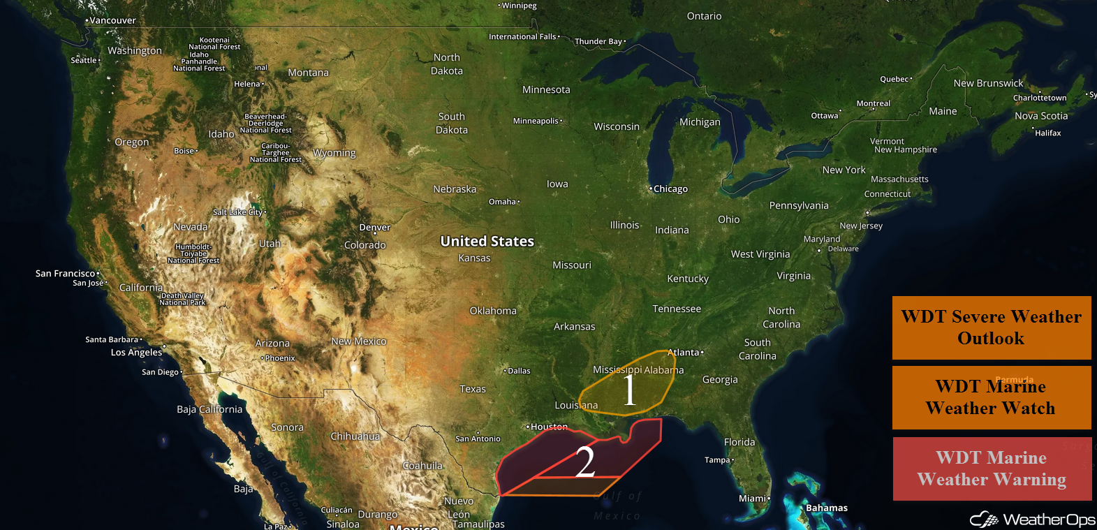 National Weather Summary for Tuesday, December 5, 2017
