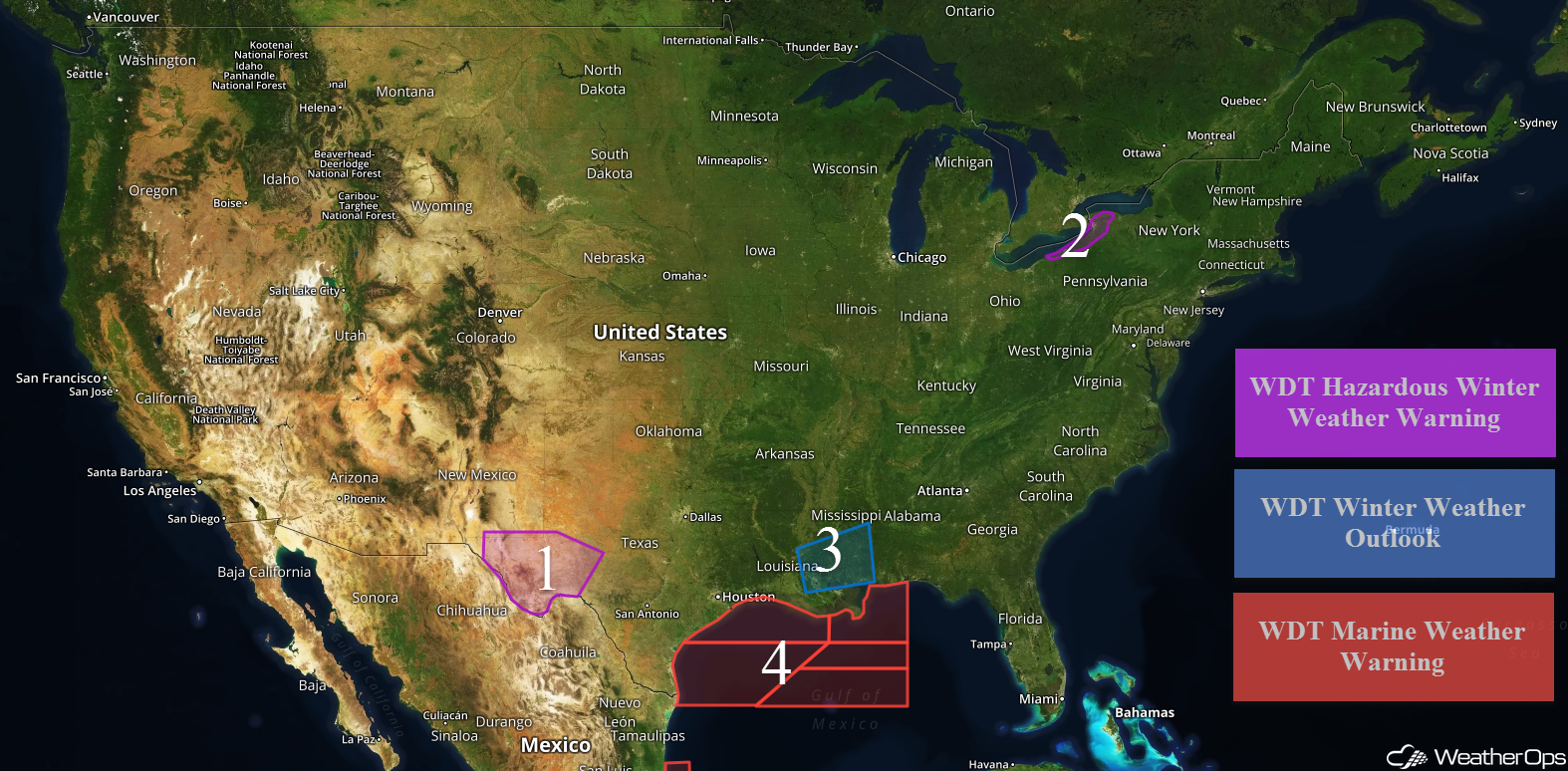 National Weather Summary for Thursday, December 7, 2017
