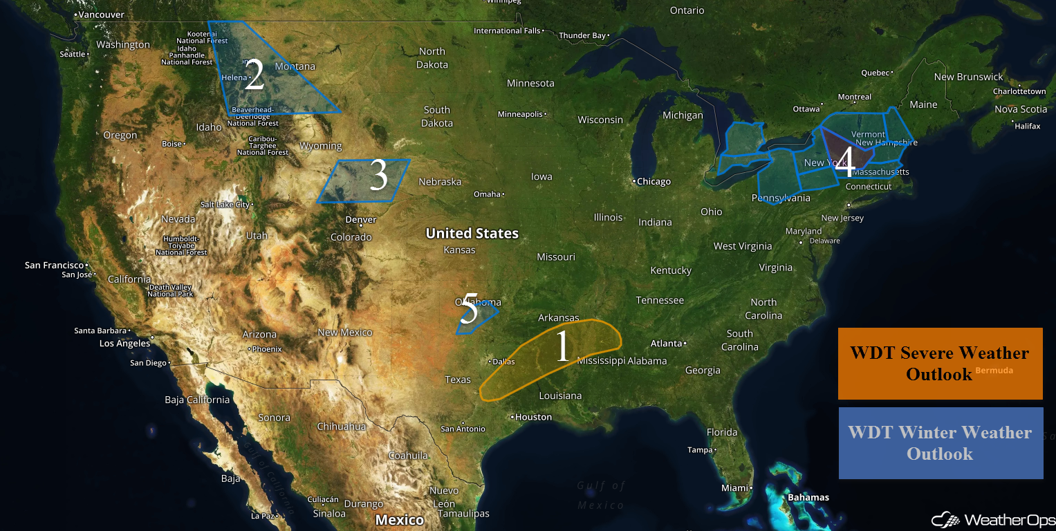 National Weather Summary for Friday, December 22, 2017