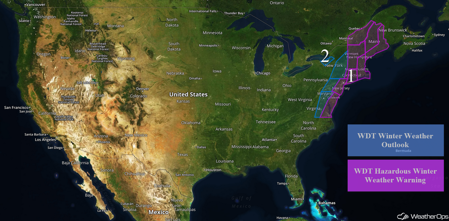 National Weather Summary for Thursday, January 4, 2018