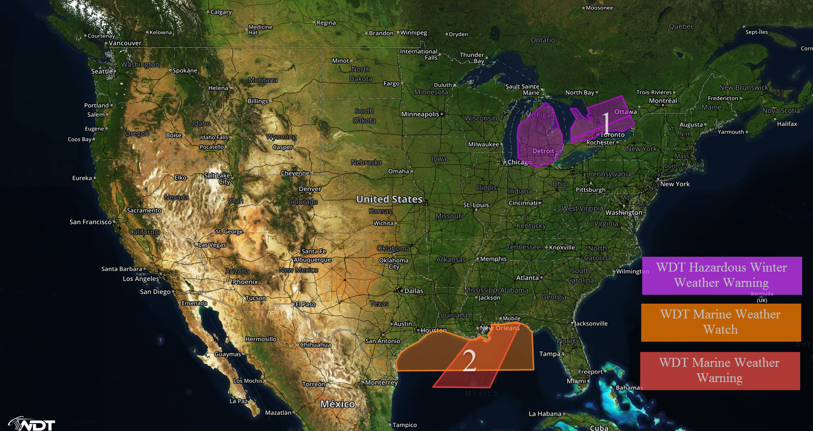 National Weather Summary for Thursday, February 25, 2016