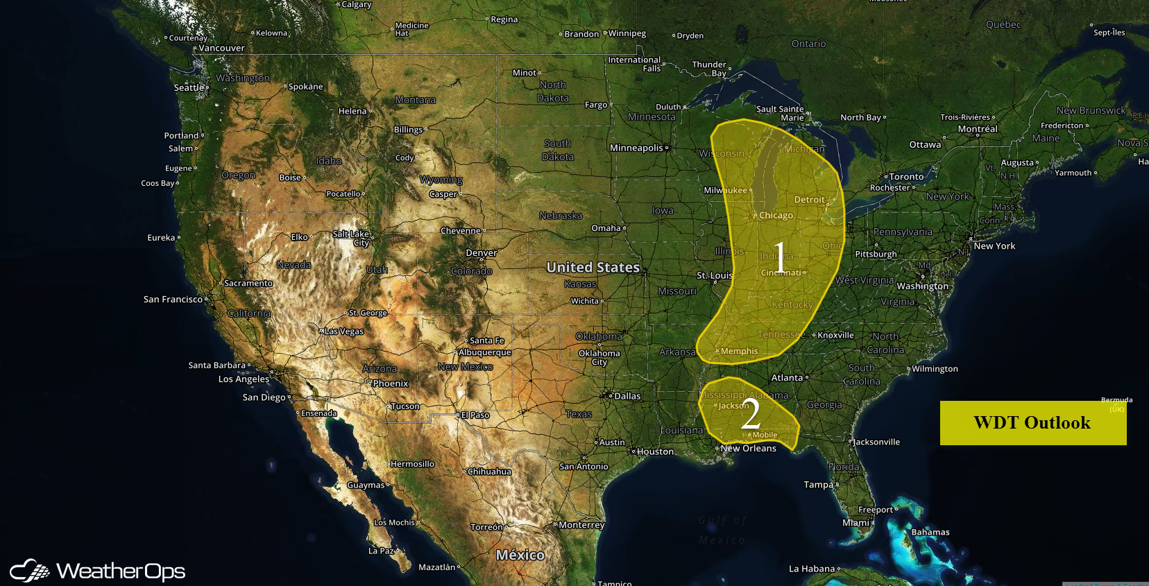 National Weather Summary for Wednesday, June 15, 2016