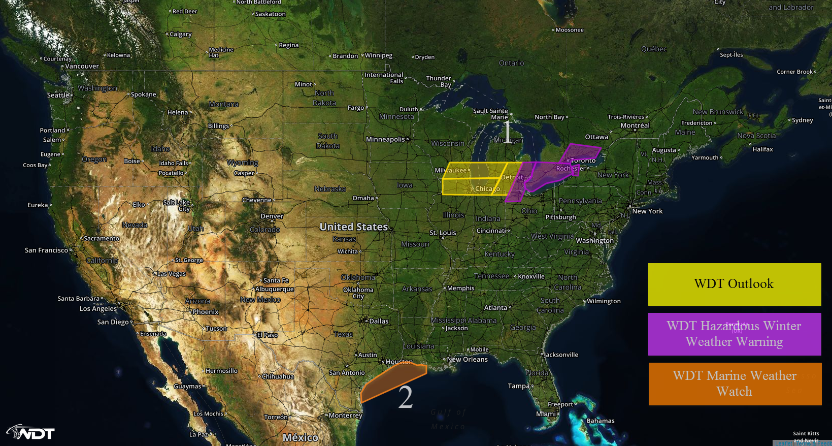 National Weather Summary for Monday, February 29, 2016