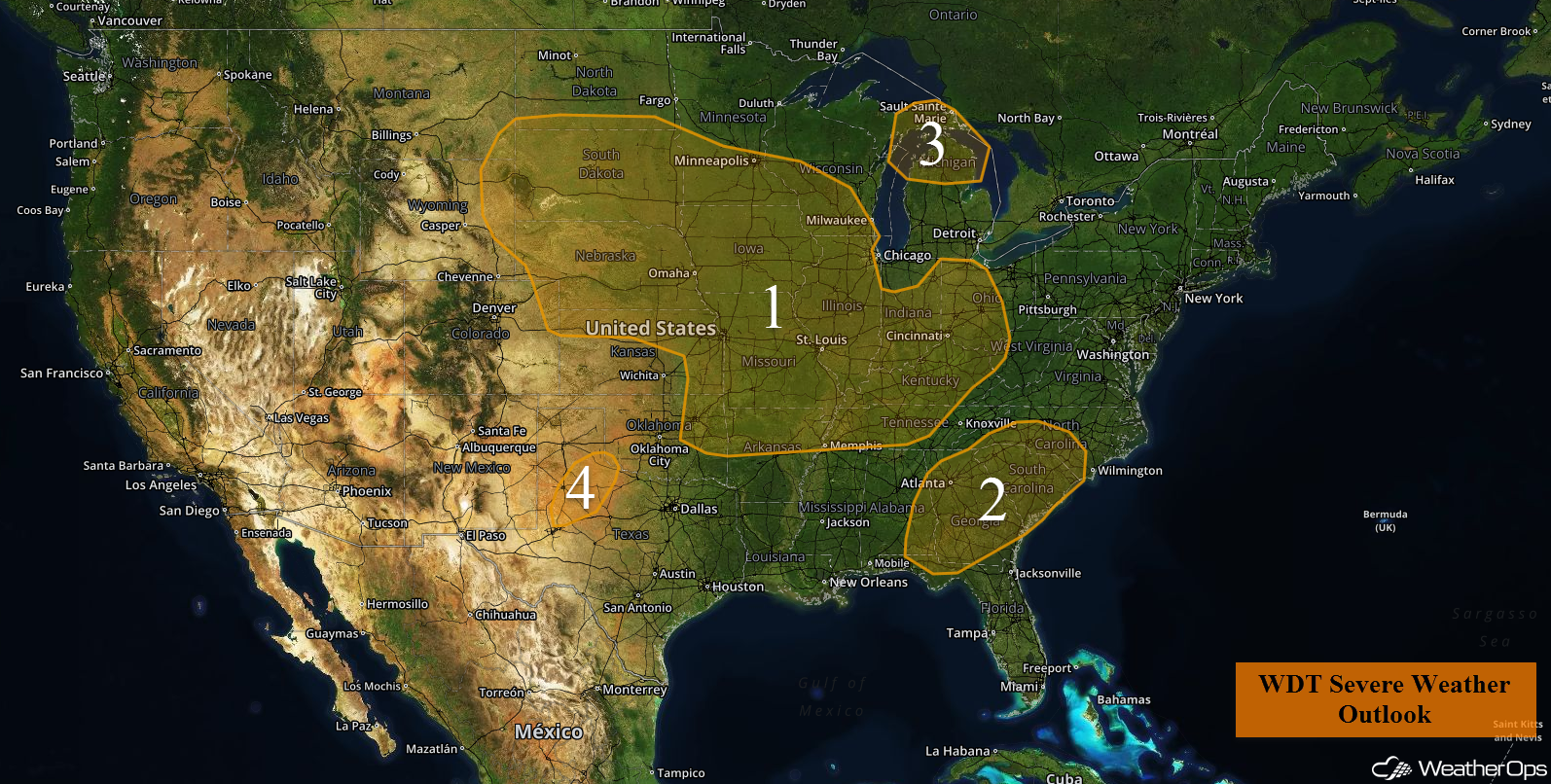 National Weather Summary for Wednesday, July 6, 2016