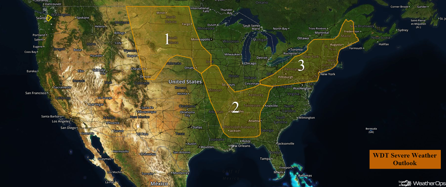 National Weather Summary for Friday, July 22, 2016