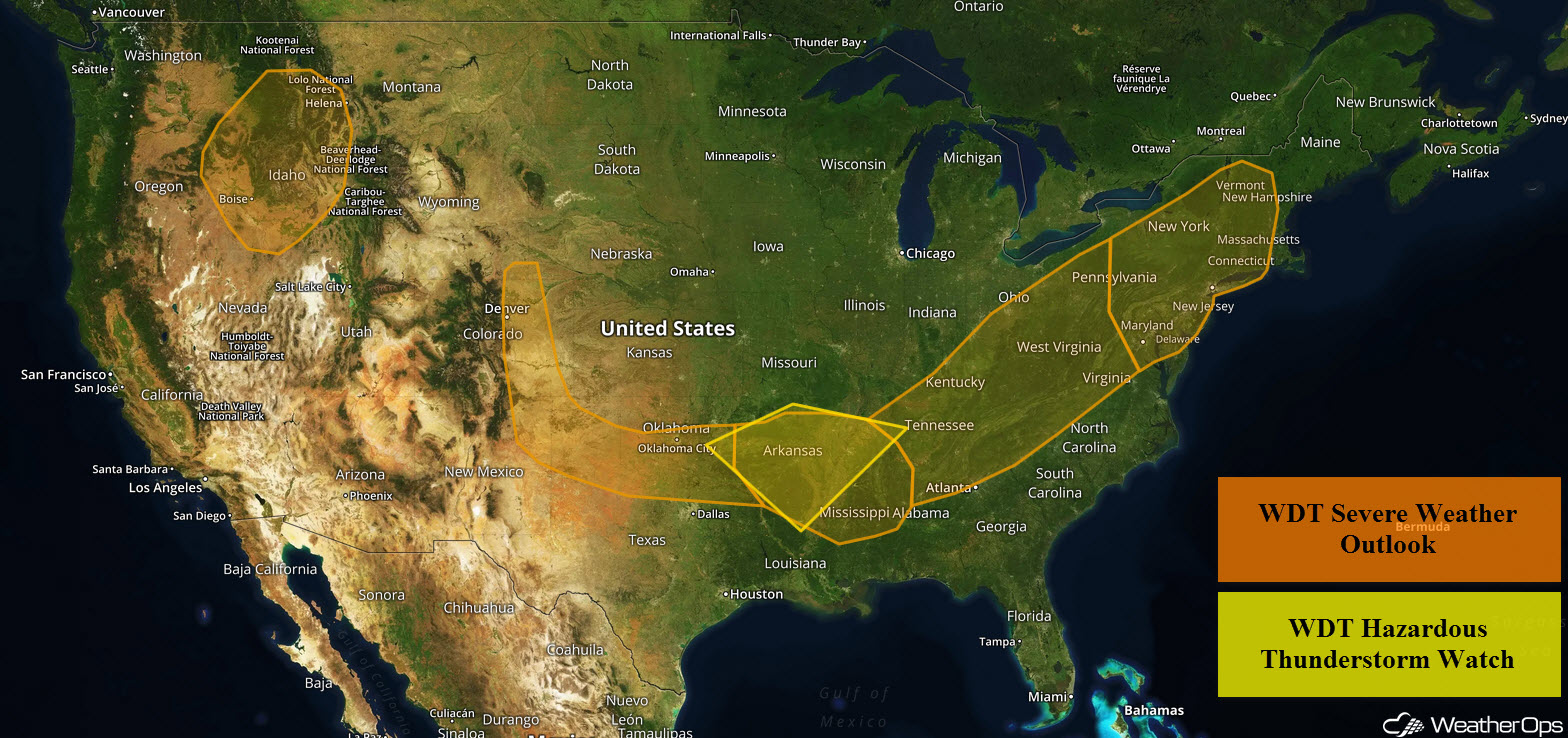 National Weather Summary for Friday, August 17, 2018
