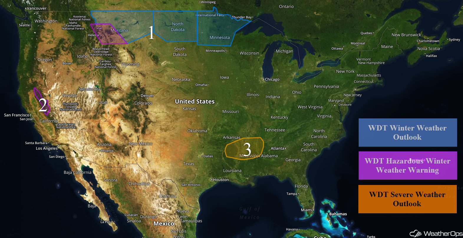 National Weather Summary for Friday, November 3, 2017