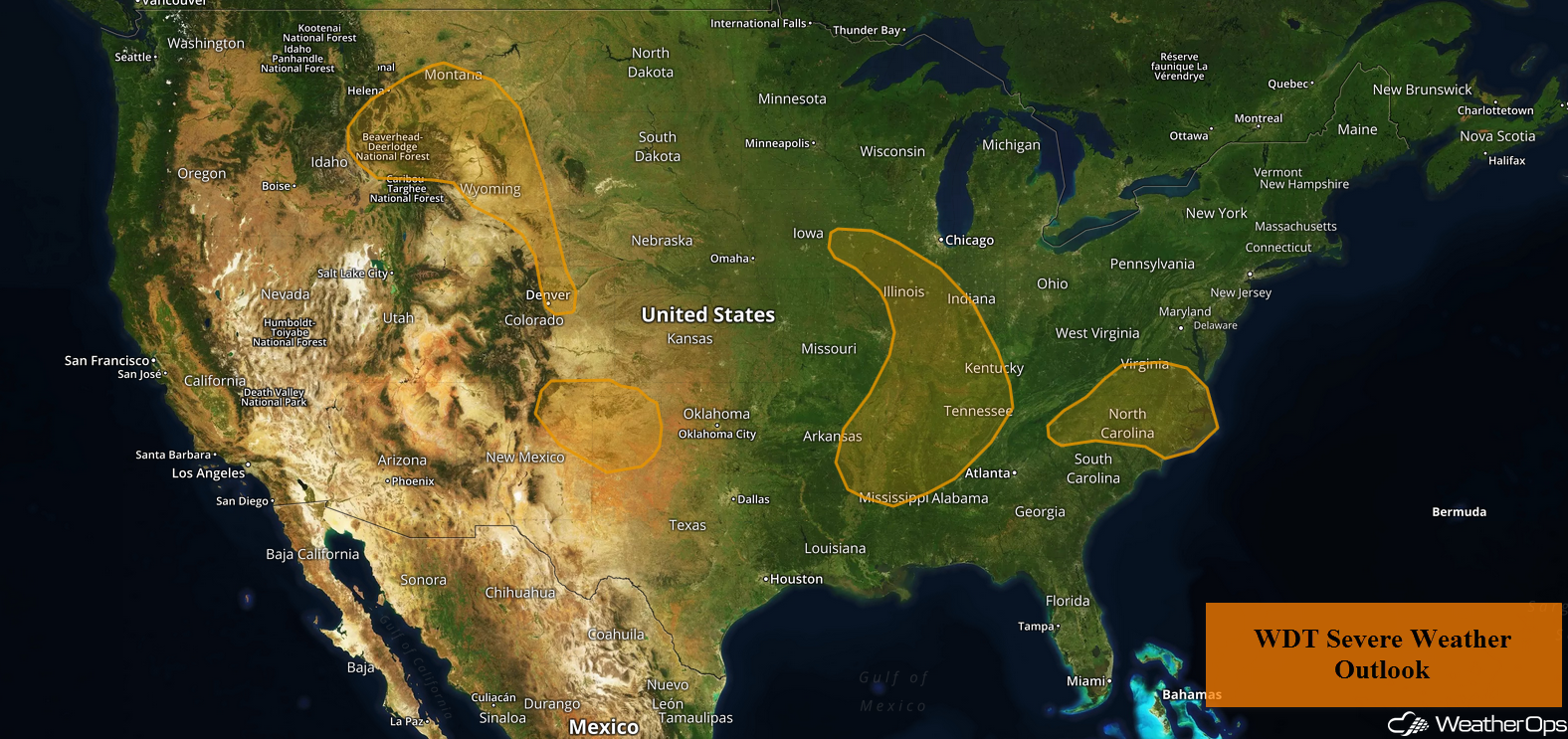 National Weather Summary for Thursday, June 21, 2018