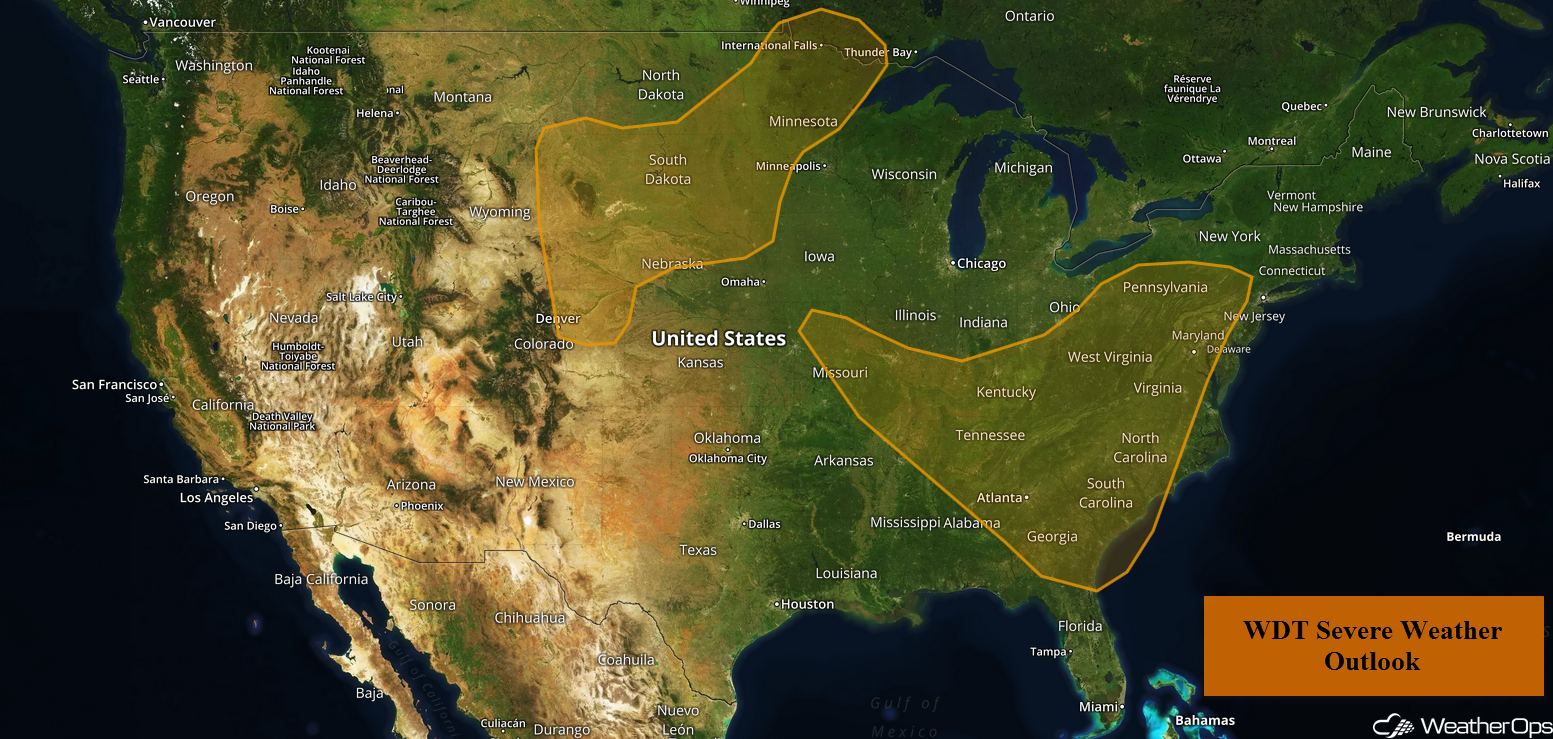 National Weather Summary for Wednesday, June 27, 2018