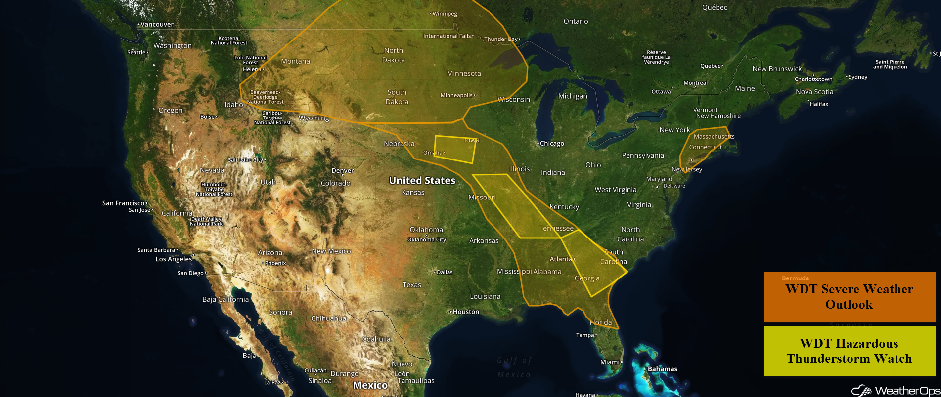 National Weather Summary for Thursday, June 28, 2018