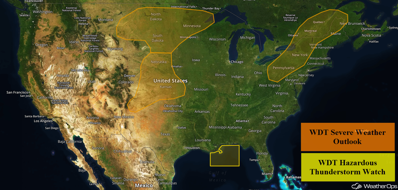 National Weather Summary for Monday, July 2, 2018