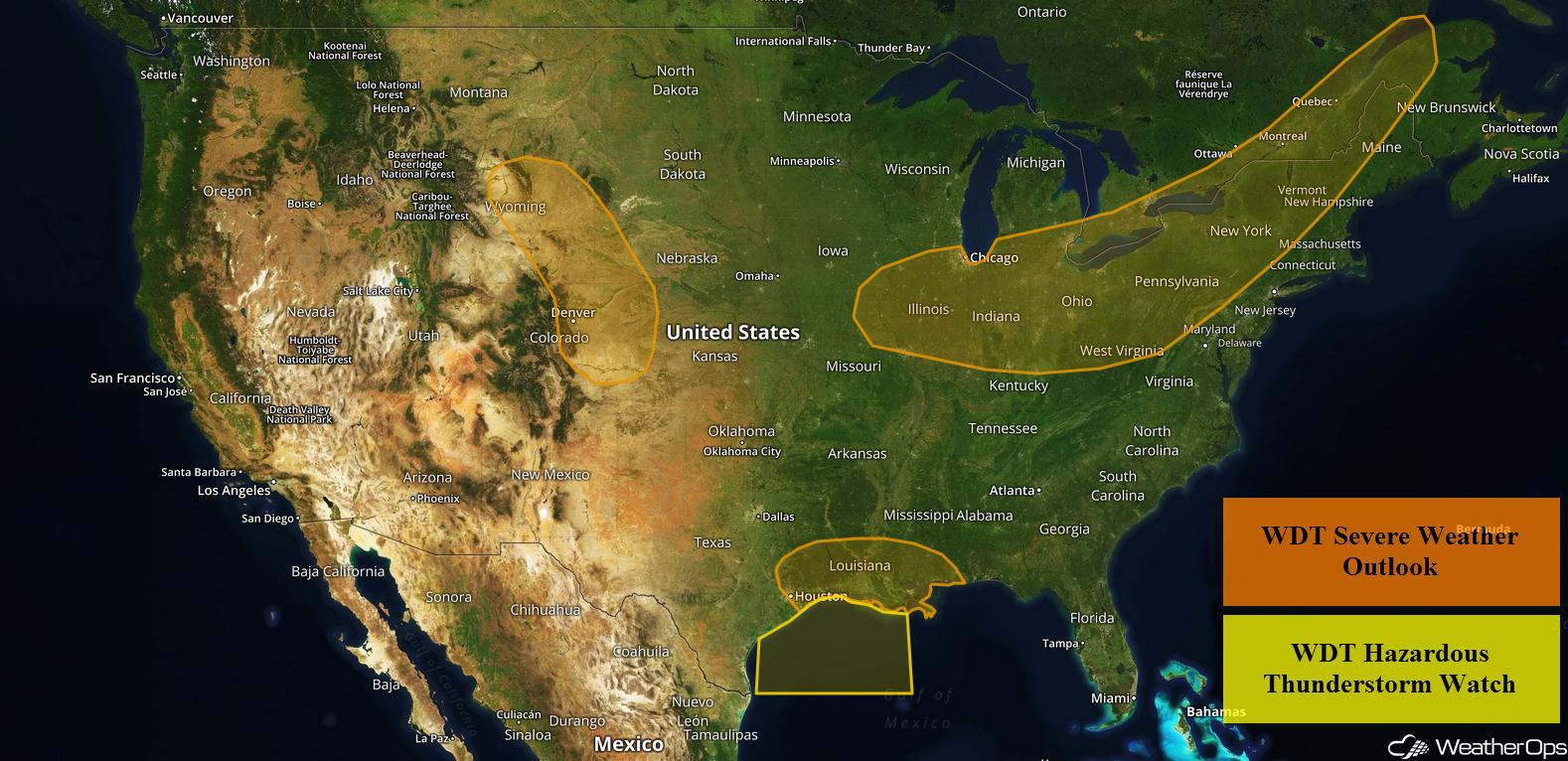 National Weather Summary for Thursday, July 5, 2018