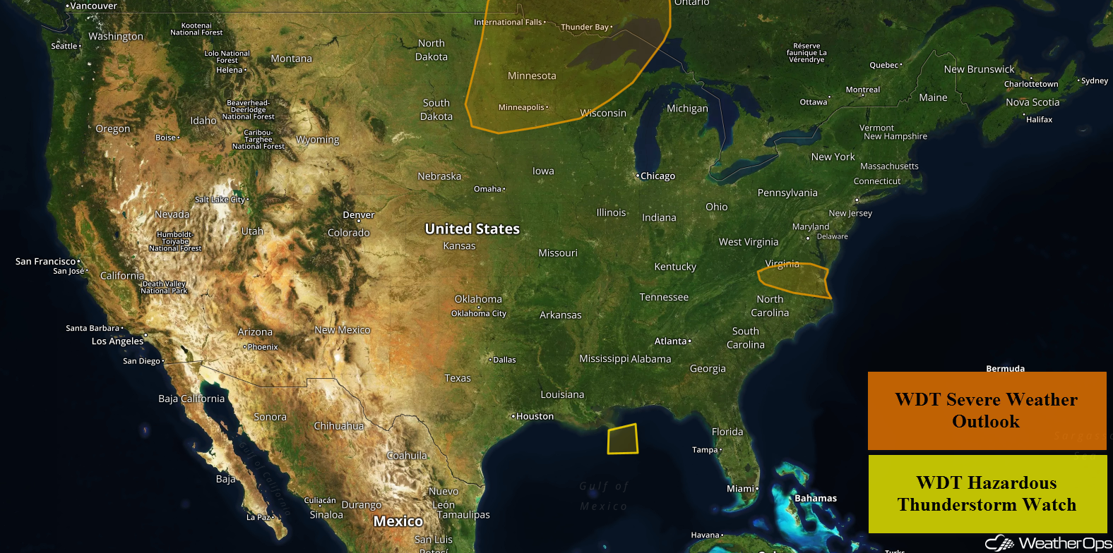 National Weather Summary for Wednesday, July 11, 2018