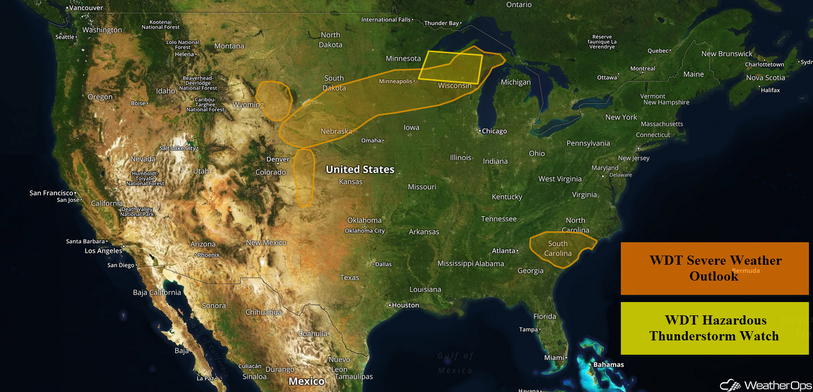 National Weather Summary for Thursday, July 12, 2018