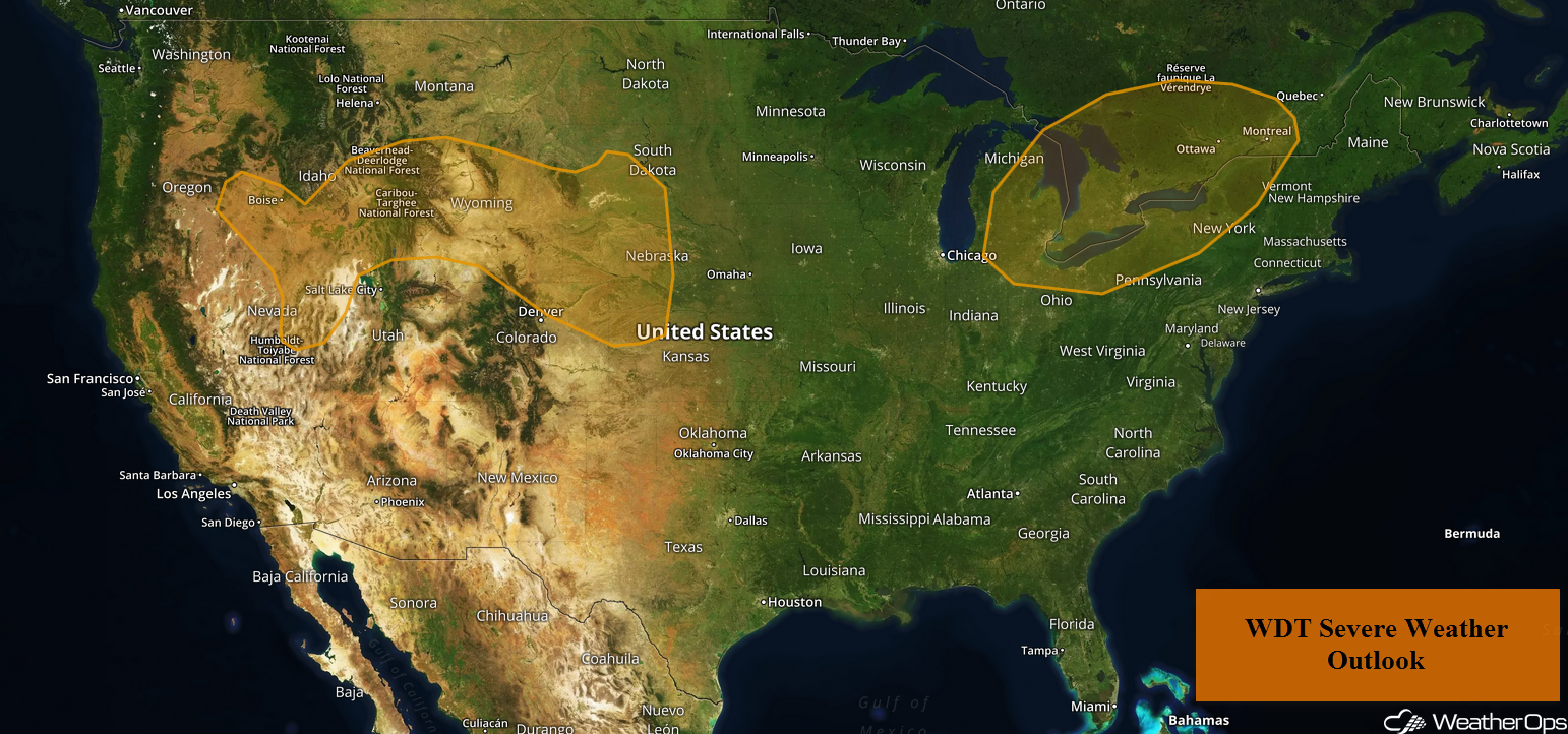 National Weather Summary for Monday, July 16, 2018
