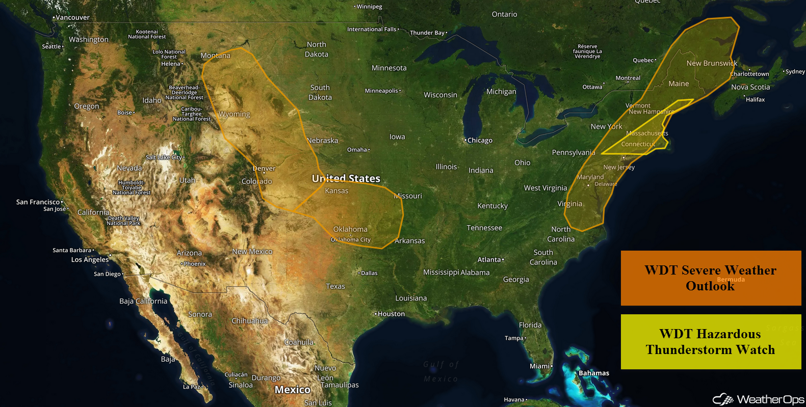National Weather Summary for Tuesday, July 17, 2018