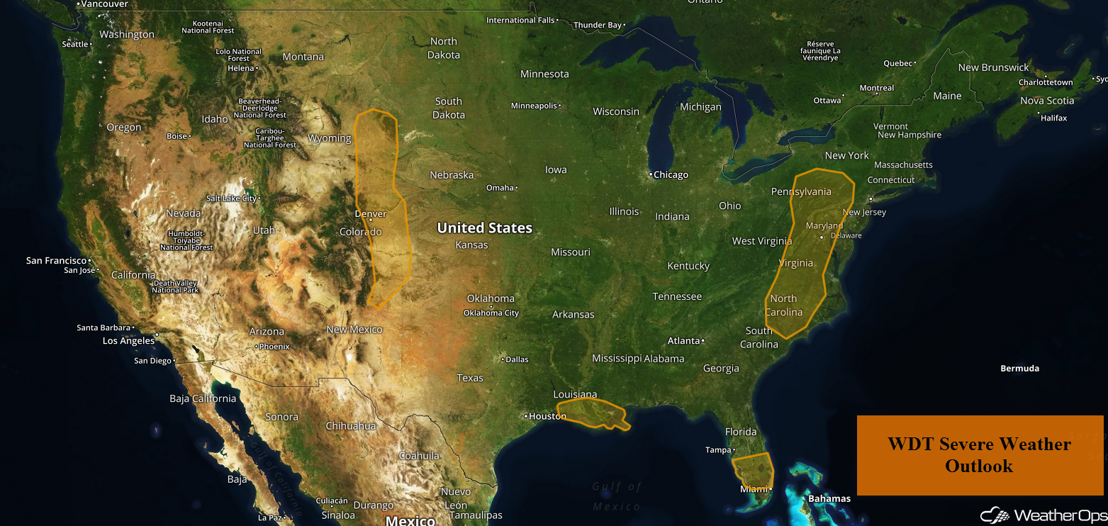 National Weather Summary for Monday, July 23, 2018
