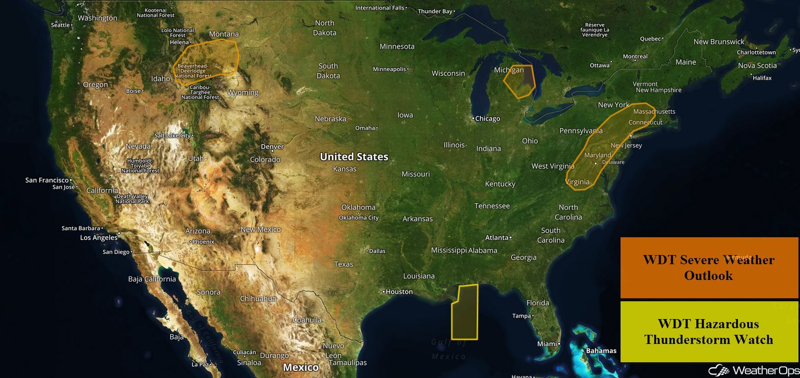 National Weather Summary for Thursday, August 2, 2018