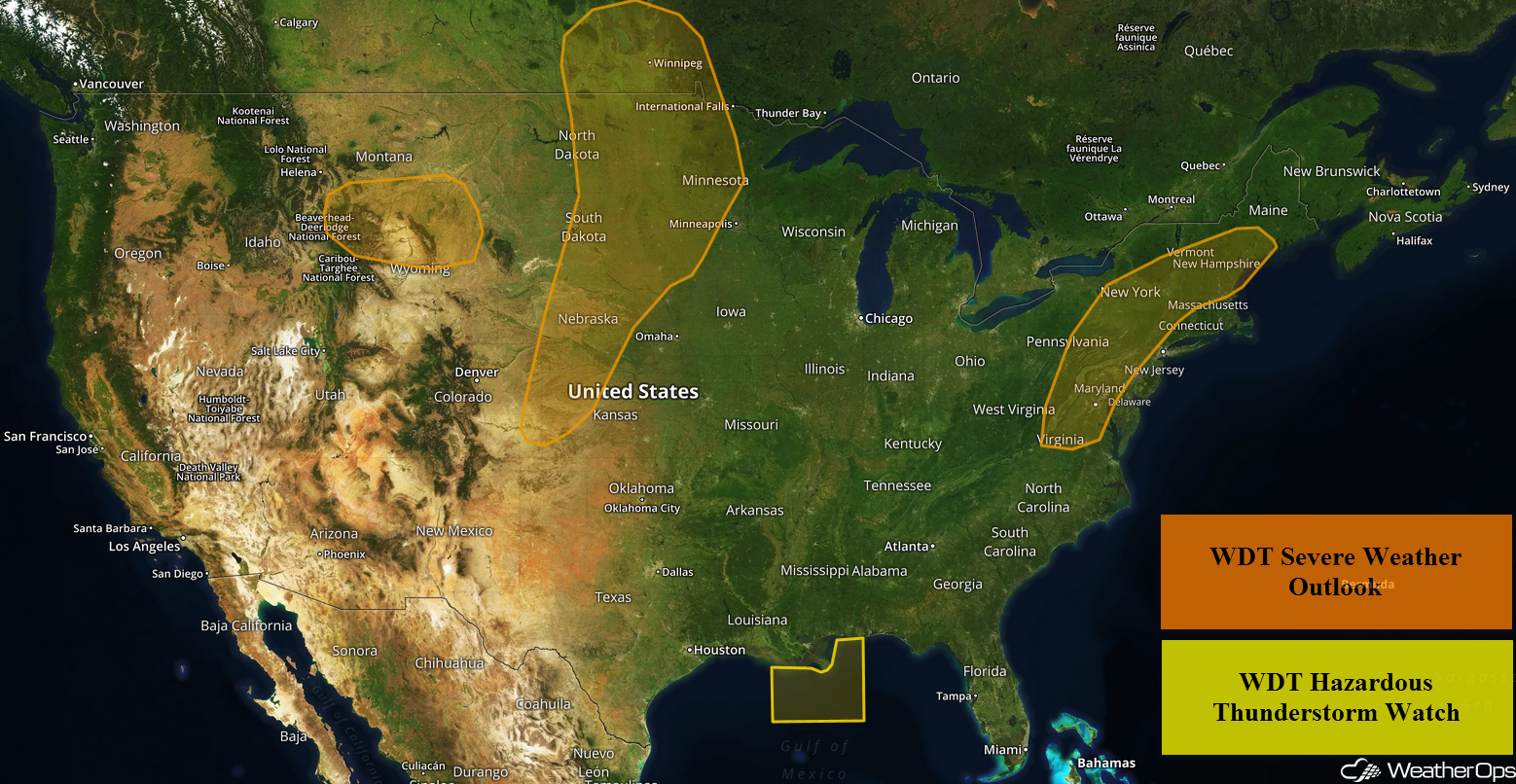 National Weather Summary for Friday, August 3, 2018
