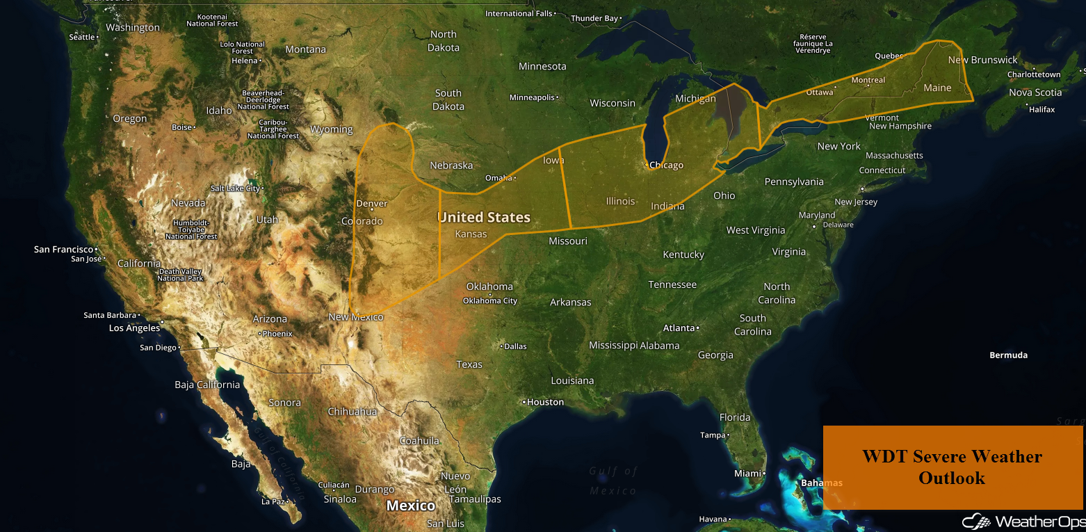 National Weather Summary for Monday, August 6, 2018
