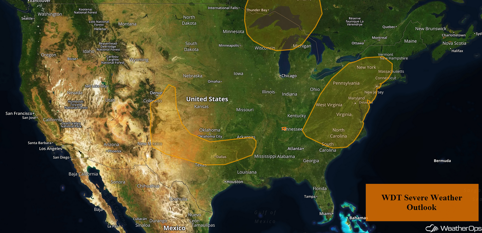 National Weather Summary for Wednesday, August 8, 2018