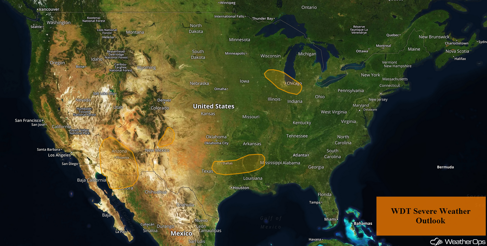 National Weather Summary for Thursday, August 9, 2018