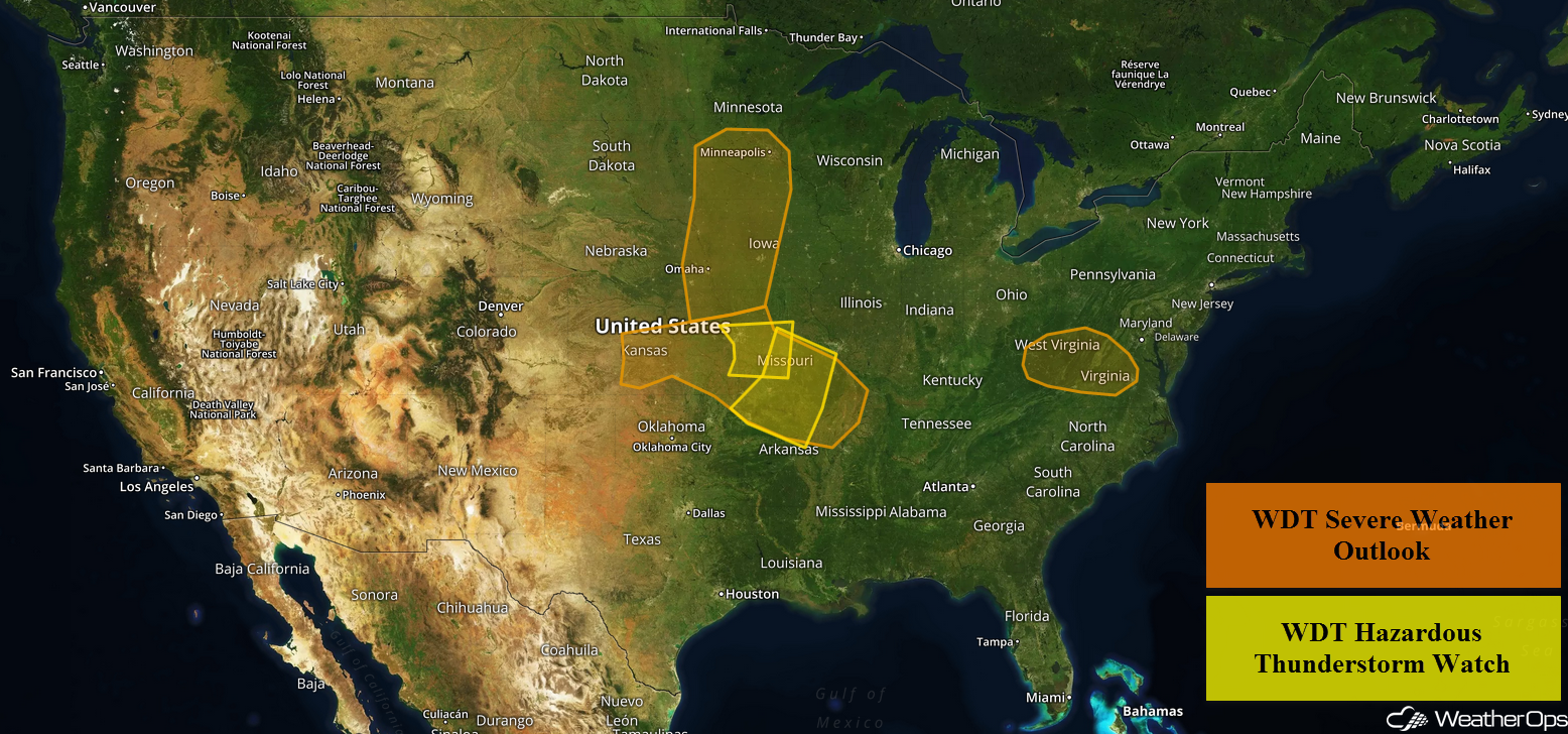National Weather Summary for Thursday, August 30, 2018
