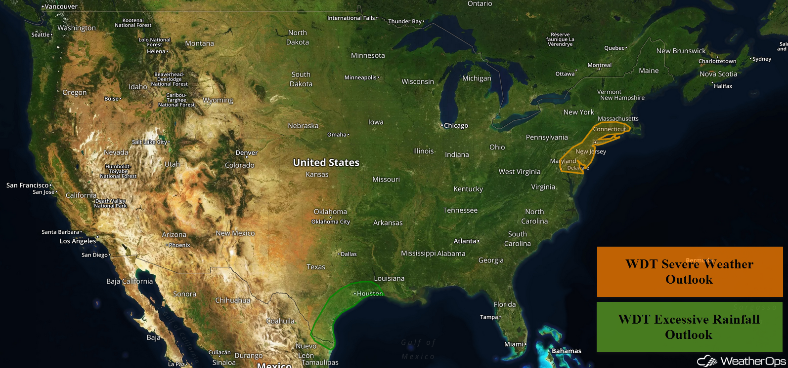 National Weather Summary for Monday, September 10, 2018