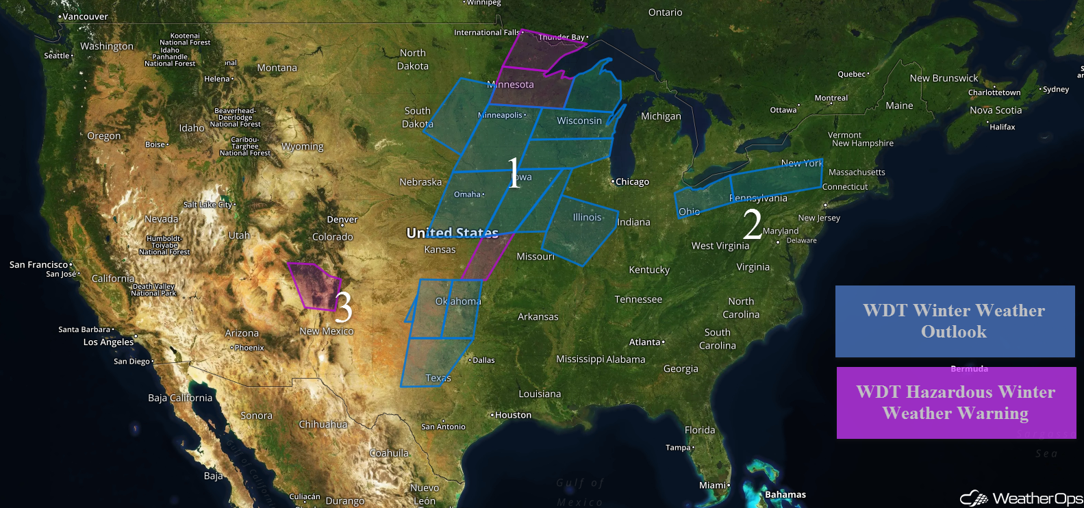 National Weather Summary for Thursday, February 22, 2018