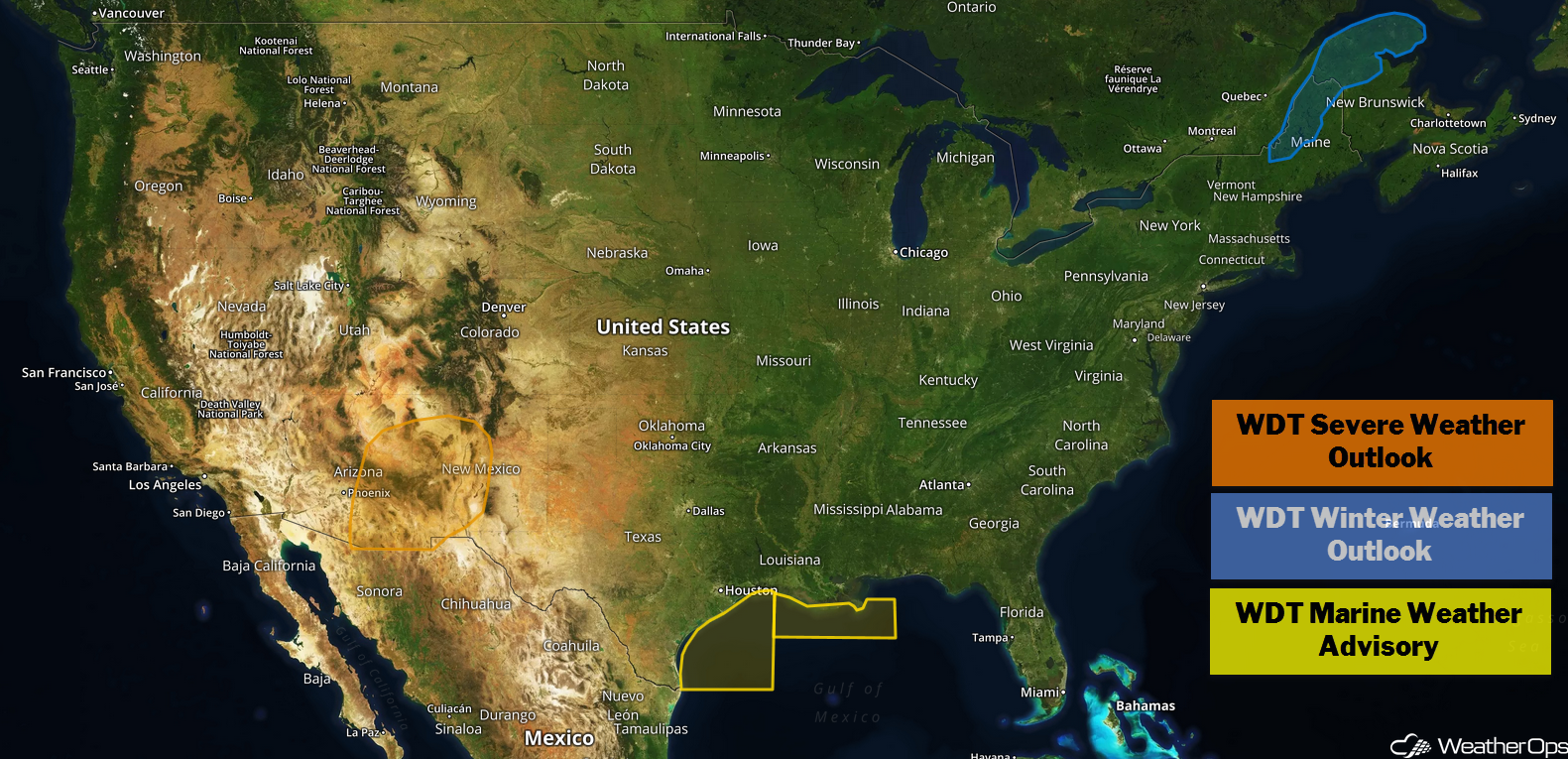National Weather Summary for Tuesday, October 23, 2018