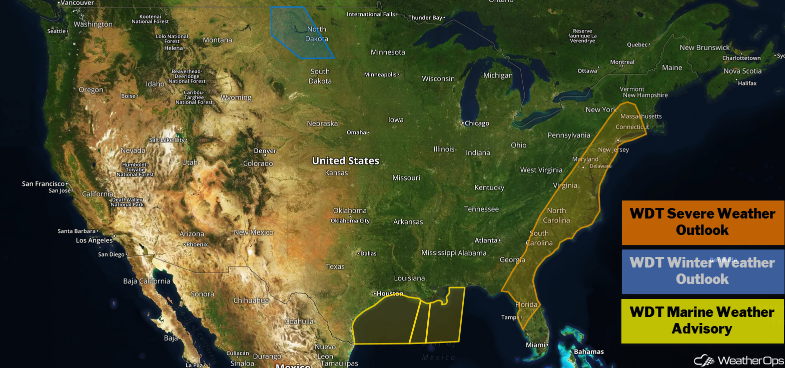 National Weather Summary for Friday, November 2, 2018