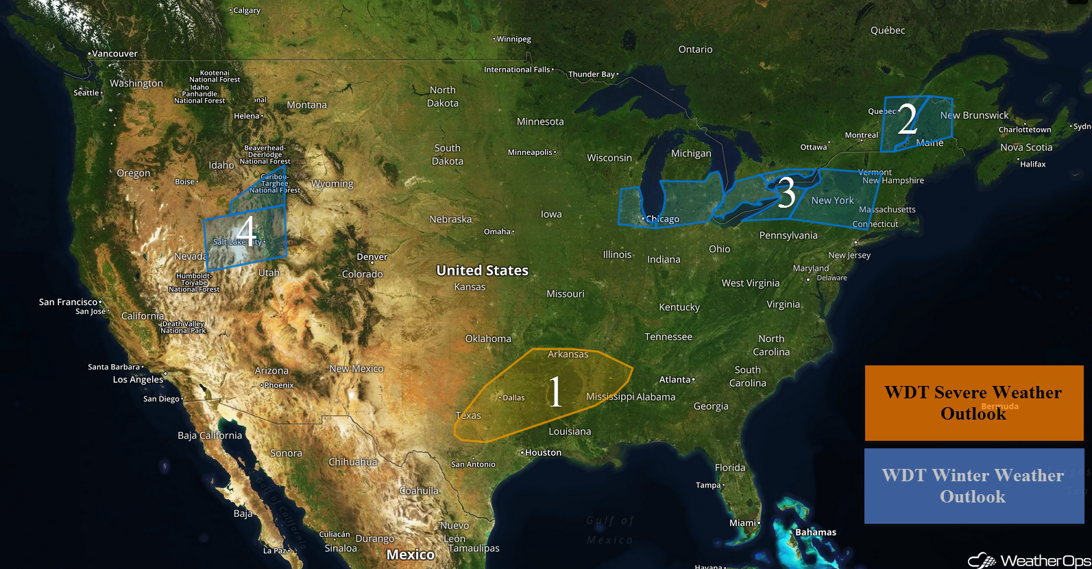 National Weather Summary for Wednesday, February 28, 2018