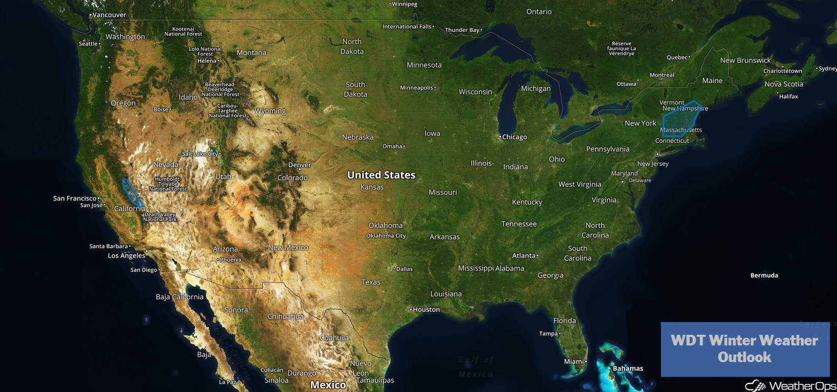 National Weather Summary for Monday, November 19, 2018