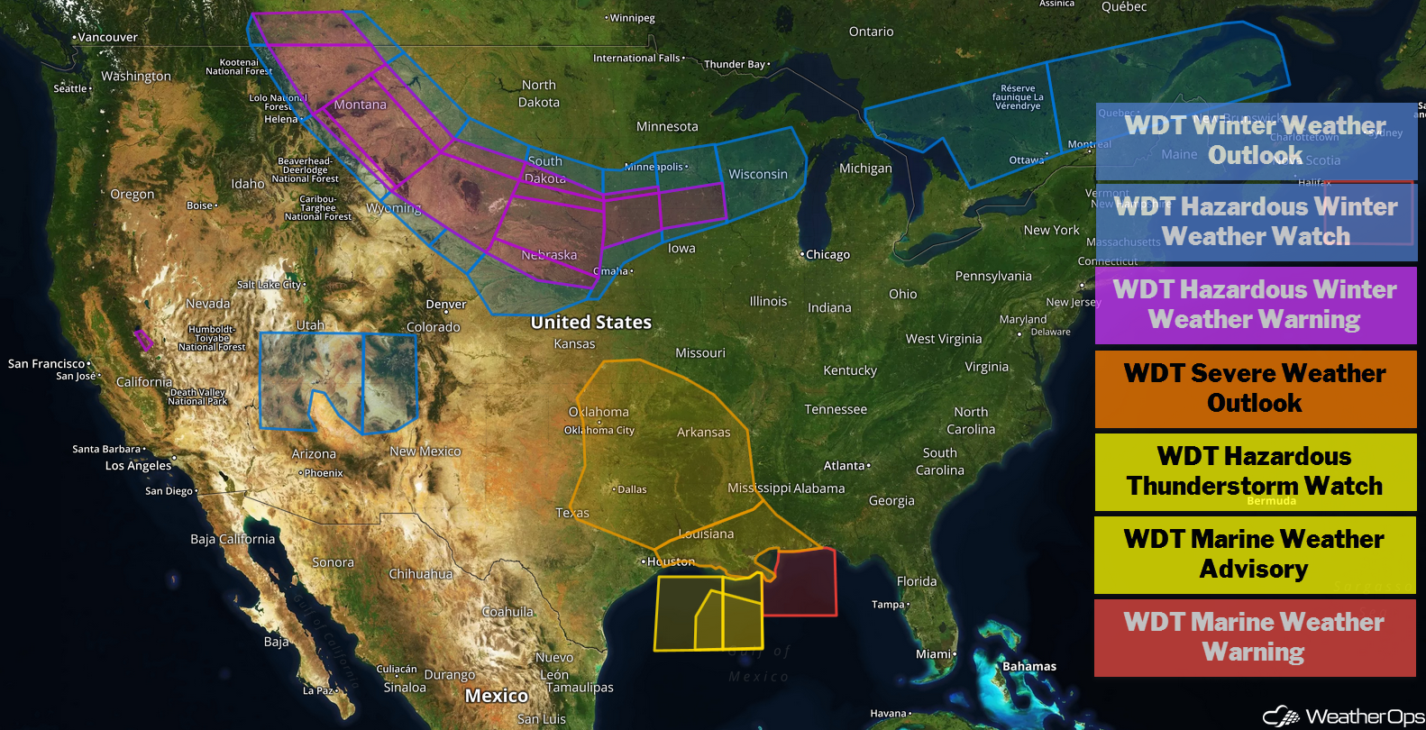 National Weather Summary for Friday, November 30, 2018