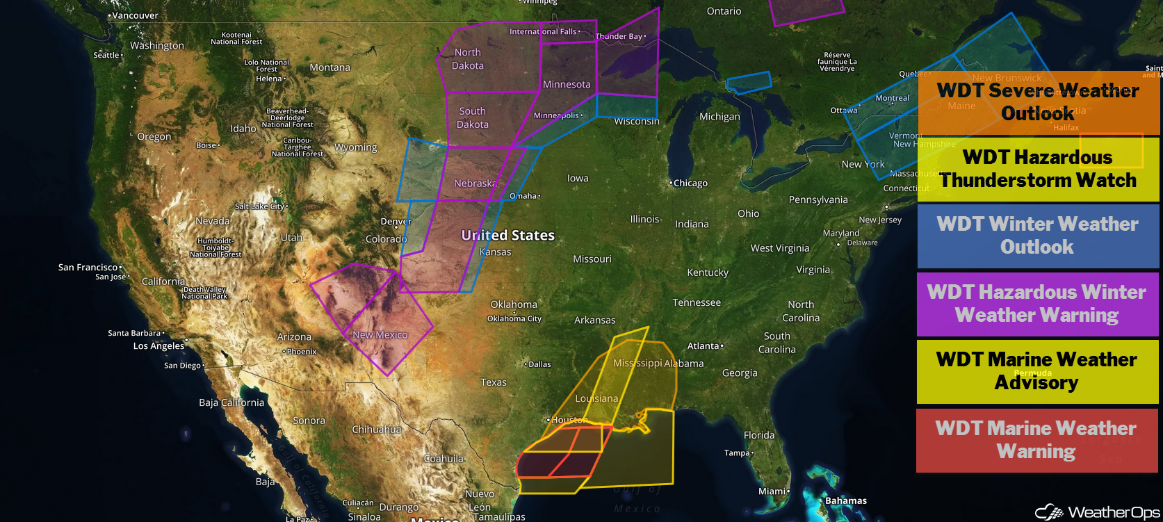 National Weather Summary for Thursday, December 27, 2018
